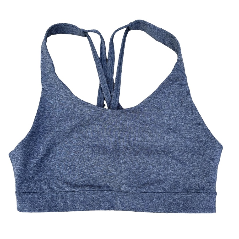 OLD NAVY‎ Go Dry Gray Sports Bra in dark heather blue/navy